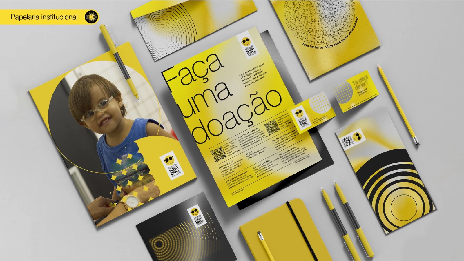 Papelaria institucional da campanha.