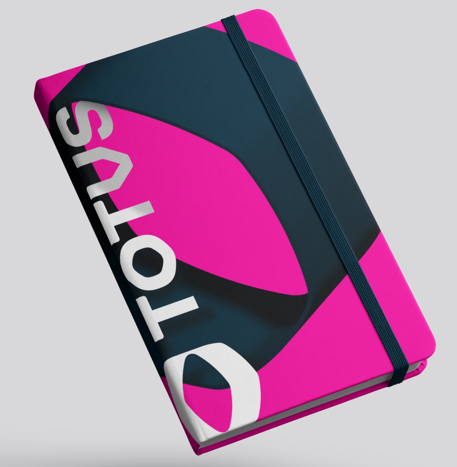 Caderno do kit de lançamento — "sempre em movimento".